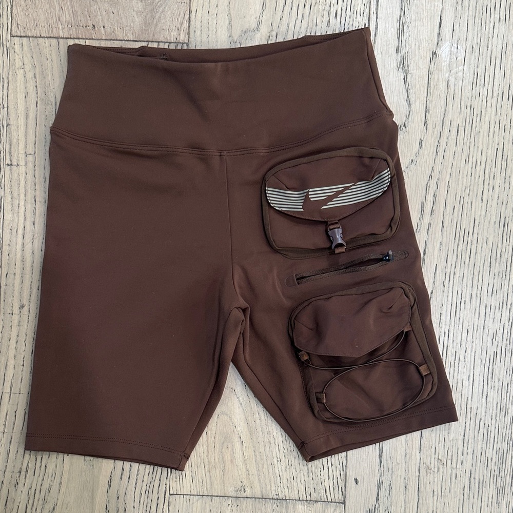 Nike Brown Women's Bike Shorts with Pockets
